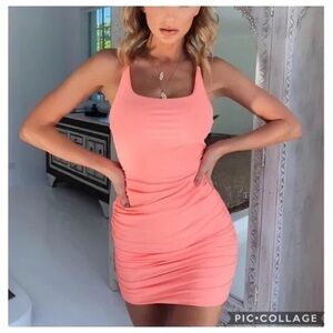 Tiger Mist Peach Mini Dress